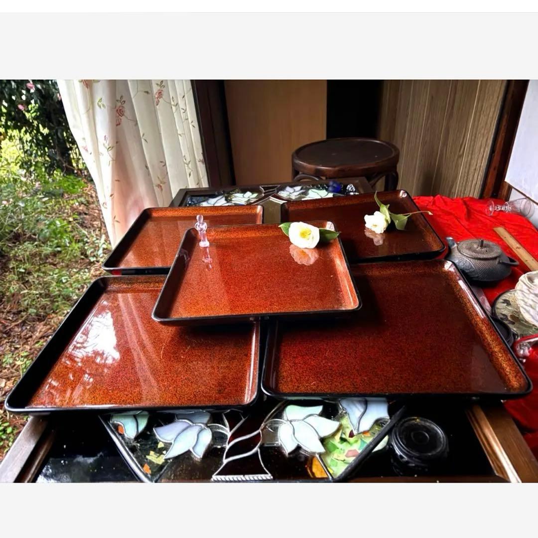 2240様感謝‼️節目に‼️蔵出しJAPAN GOZEN梨地最高級梨地砂子御膳 5客