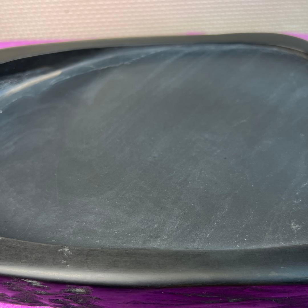 ⭕️22cm超　2kg超　大型雨端本石　大型自然硯　石紋綺麗　58年経過　記念品