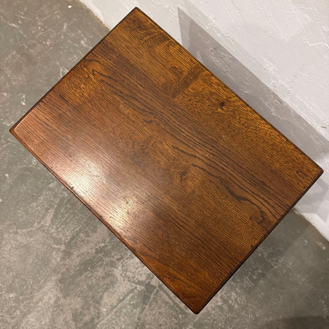 年末年始saleヴィンテージ　木製サイドテーブル　引き出し付き　2段