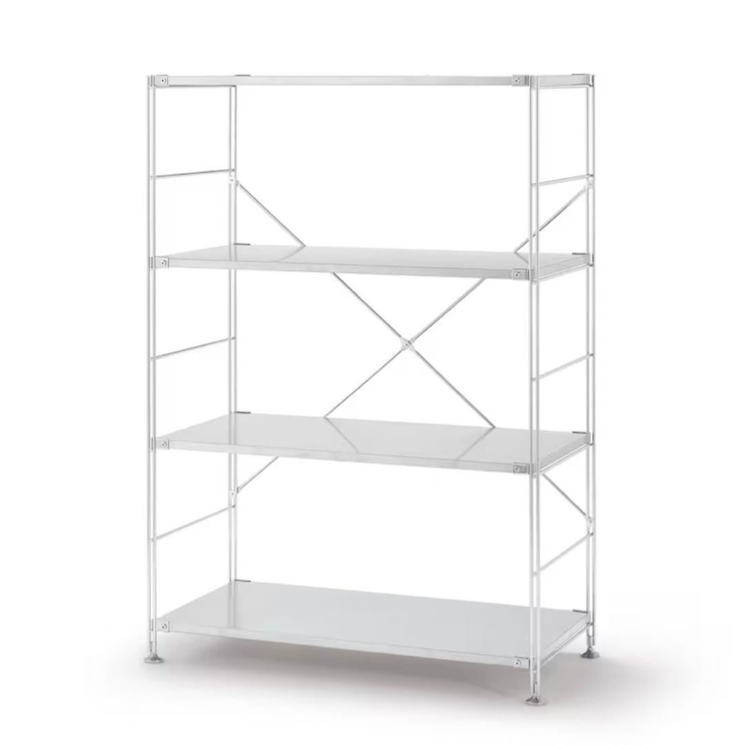 無印良品 ステンレスユニットシェルフ ワイド 中