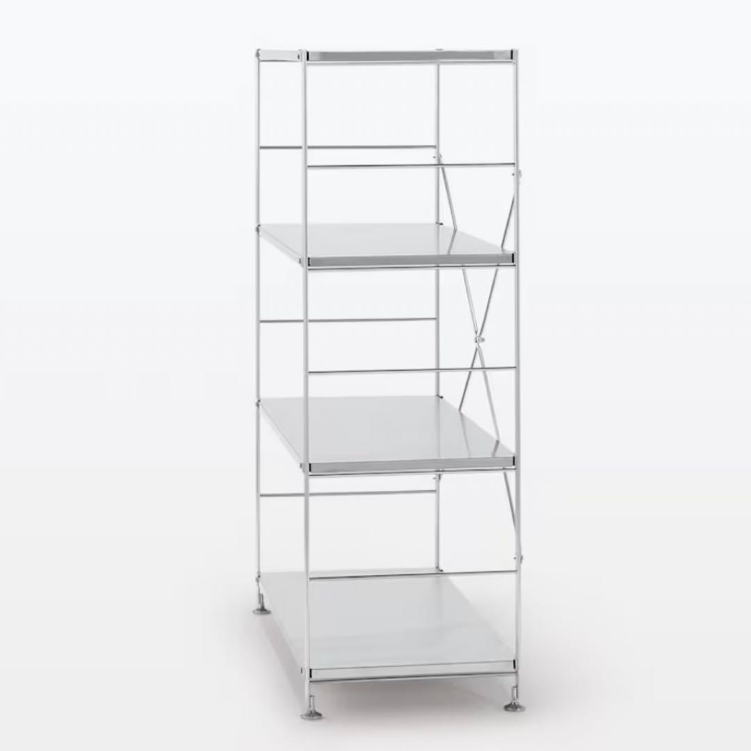 無印良品 ステンレスユニットシェルフ ワイド 中