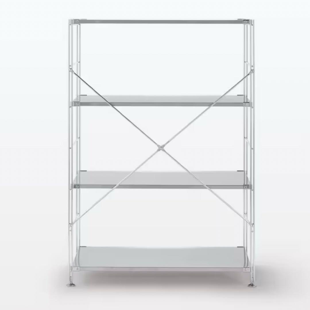 無印良品 ステンレスユニットシェルフ ワイド 中