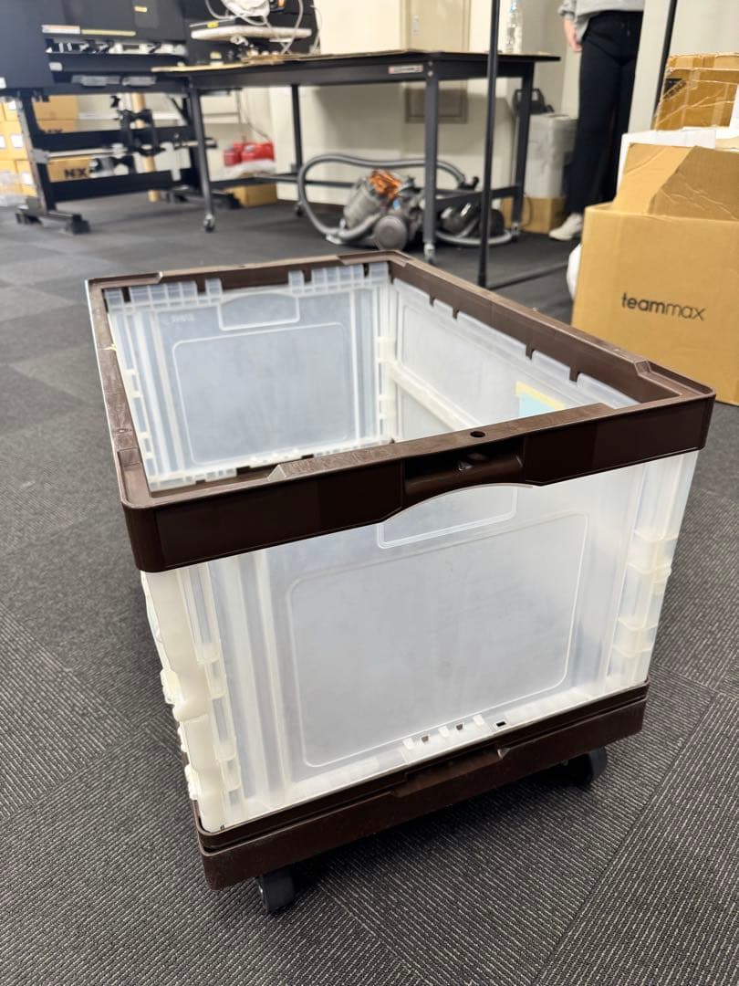 扉付き折りたたみコンテナ10セット（75L) ブラウン 10組 専用