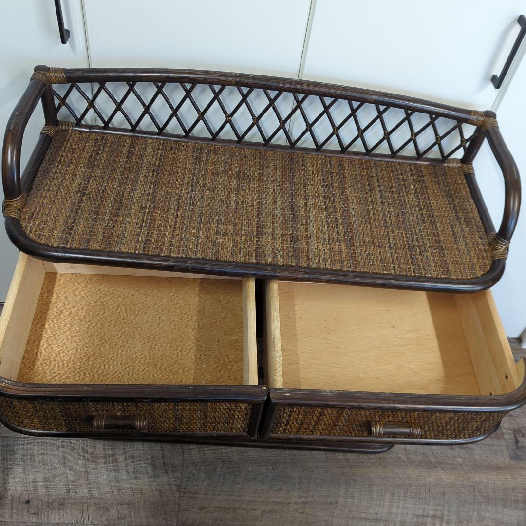 【東京都お引取り】籐　ラタン チェスト 4段