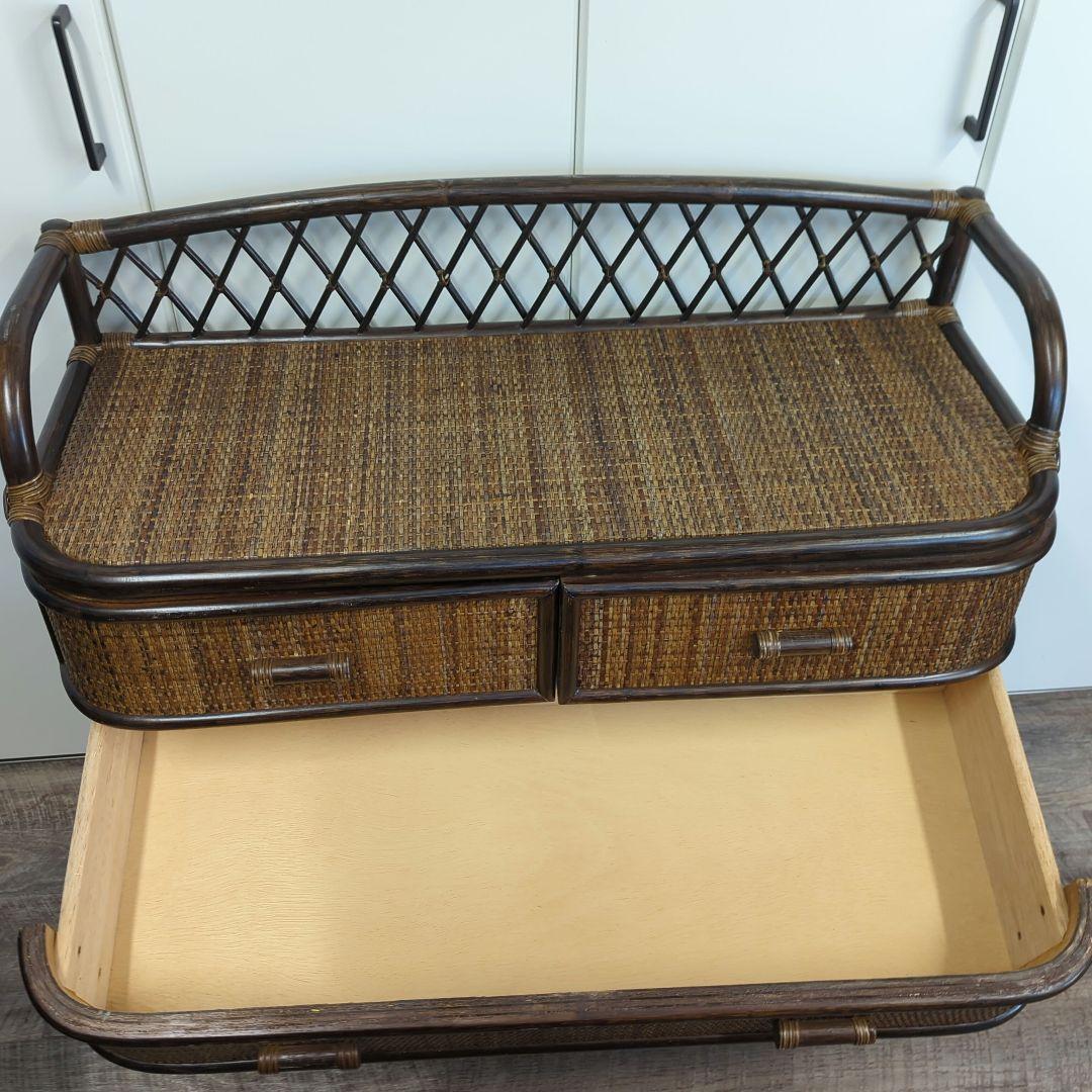 【東京都お引取り】籐　ラタン チェスト 4段