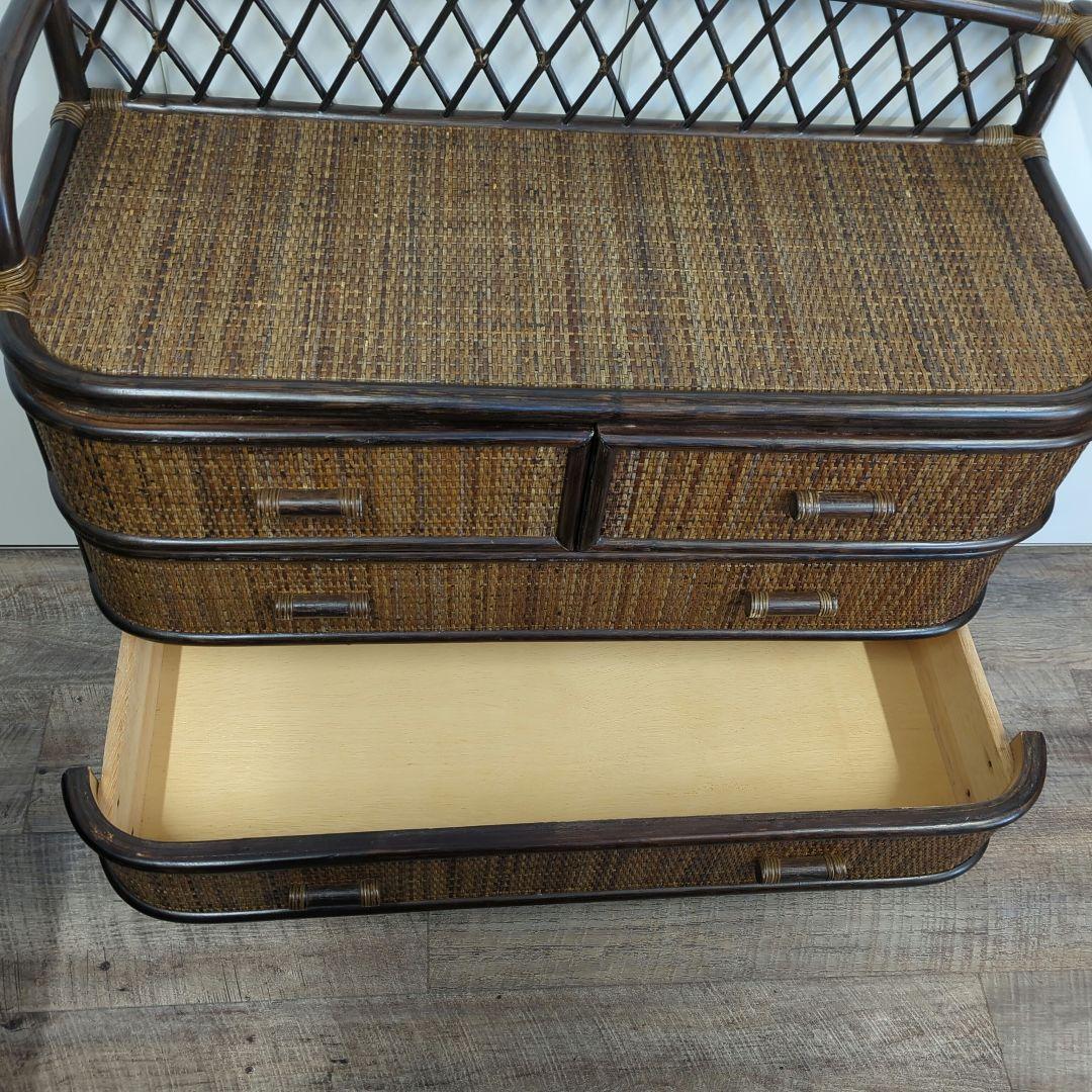 【東京都お引取り】籐　ラタン チェスト 4段