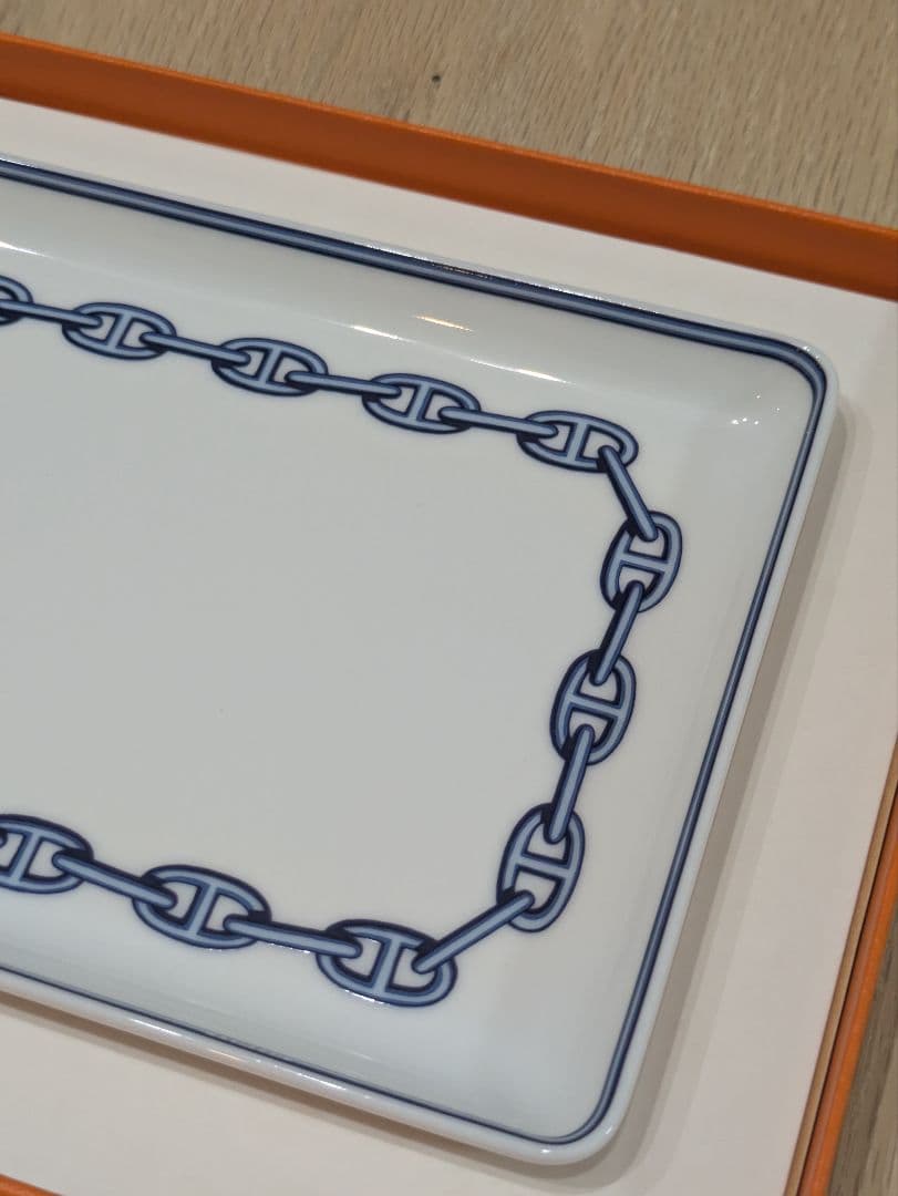 HERMES シェーヌダンクル チェーンパターン皿