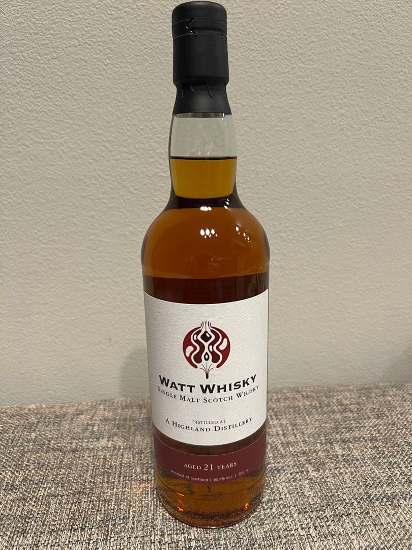 Watt Whisky 21年 シェリー樽 カスクストレングス　55.2% 箱付