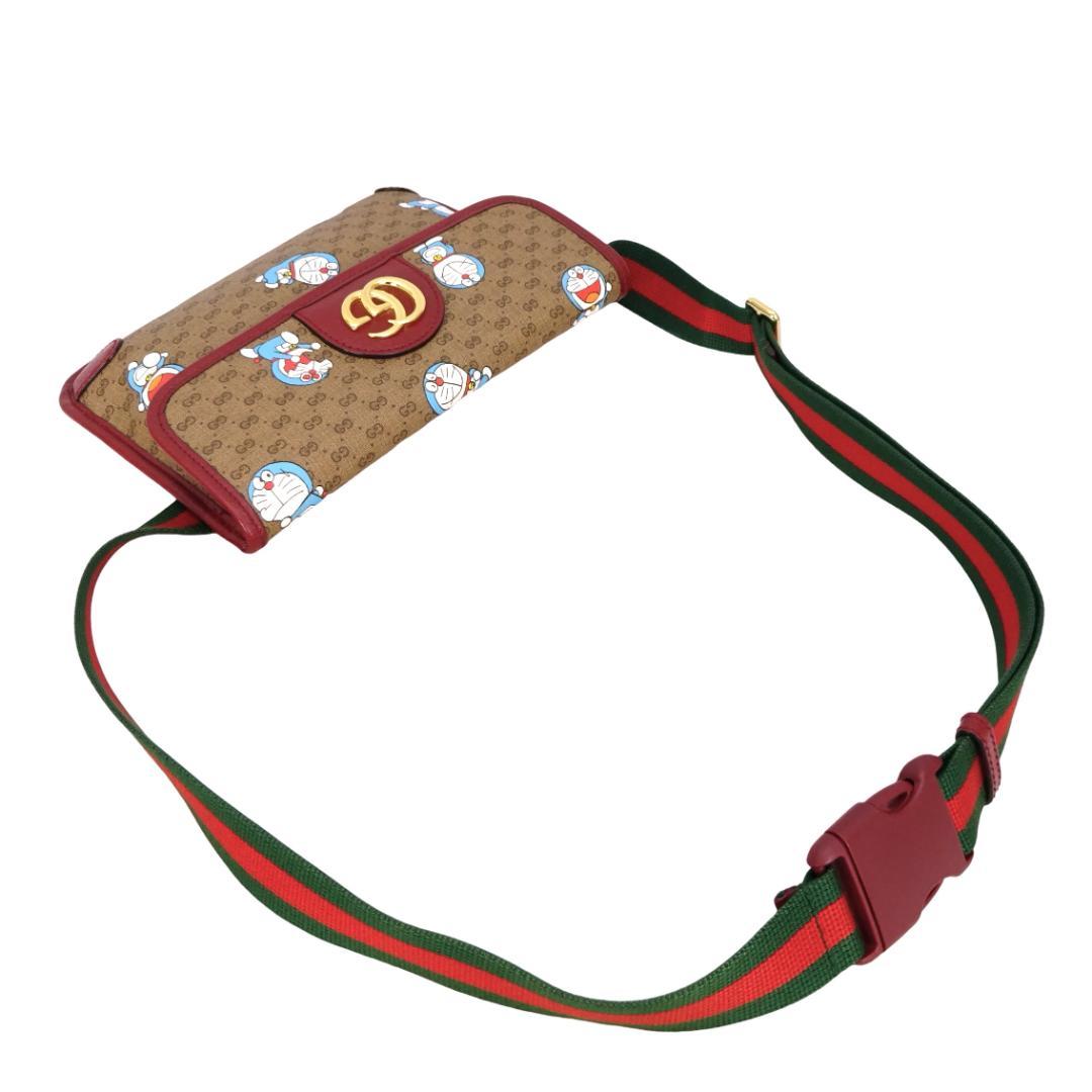 本物 未使用■グッチ■ベルトバッグ ミニ GGスプリーム オフディア ドラえもん