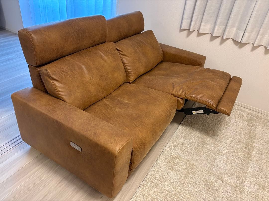 美品 電動リクライニングソファ 2.5人掛け クラッシュゲート グリード 送料込