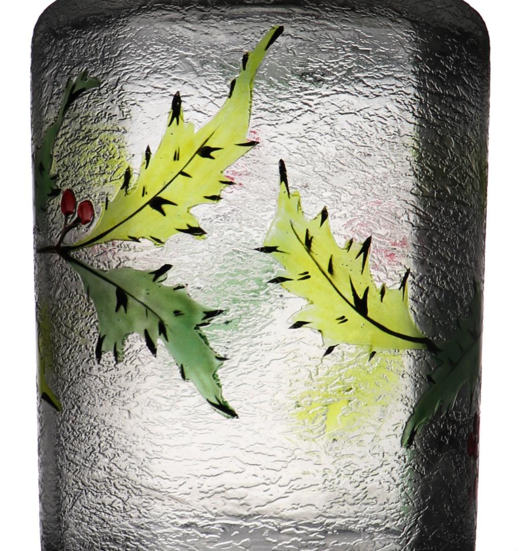 オールド・バカラ 美術館級 多色エナメル×アシッドエッチング ボトル13.1cm