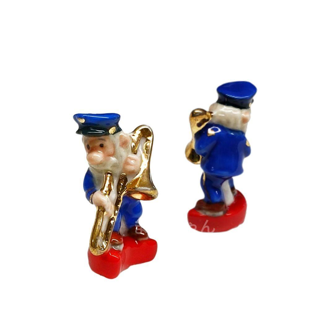 【新品・未使用】フランスの街の音楽隊　パレード　金彩　フェーヴ12点　送料込み