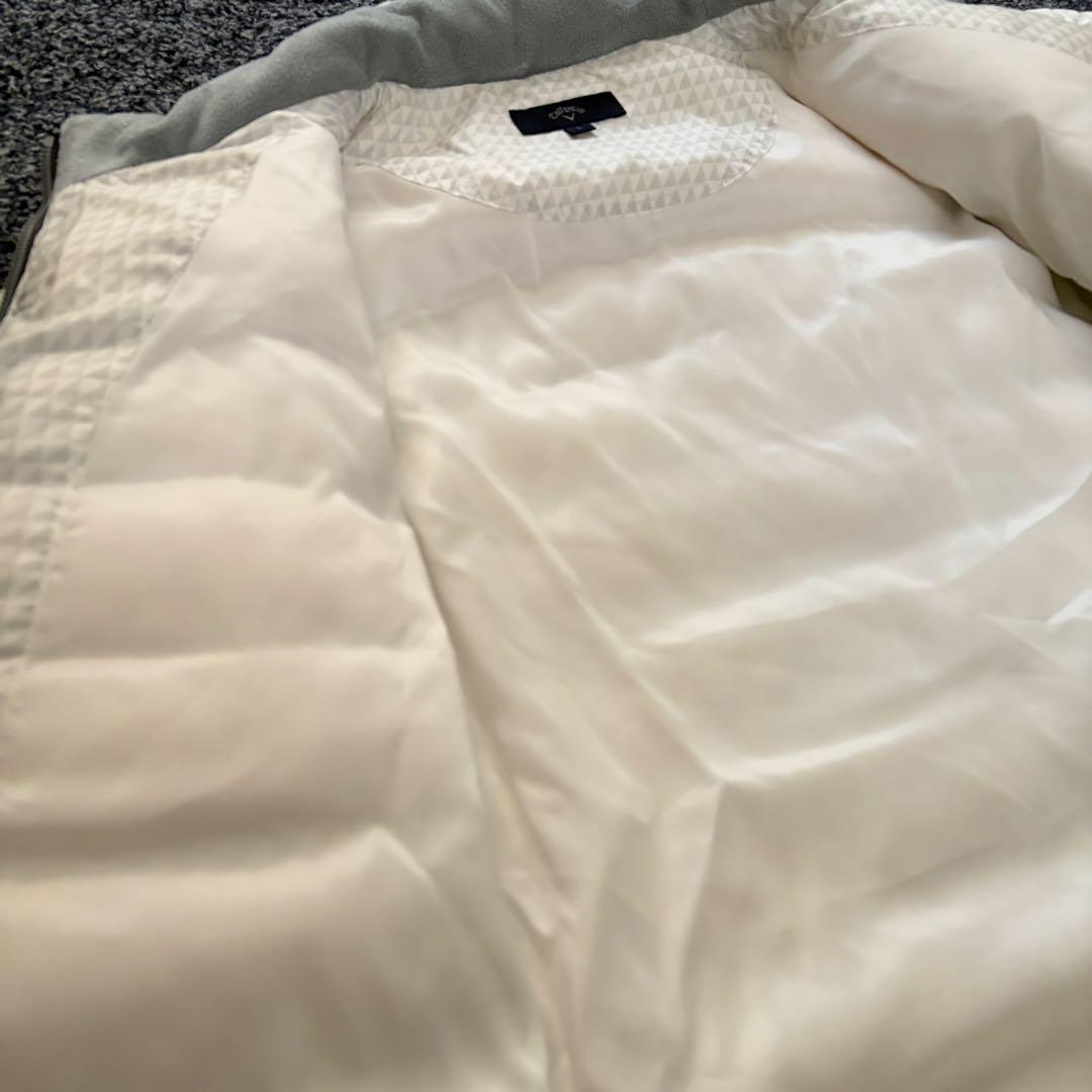 キャロウェイ　ダウンジャケット　総柄　2WAY　ブルゾン　ベスト　ホワイト系　L