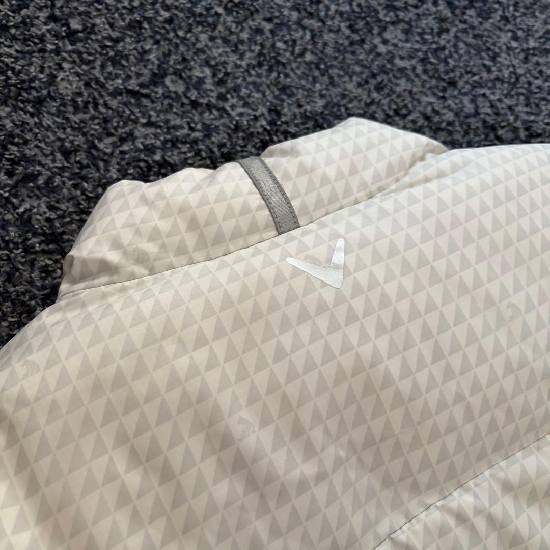 キャロウェイ　ダウンジャケット　総柄　2WAY　ブルゾン　ベスト　ホワイト系　L