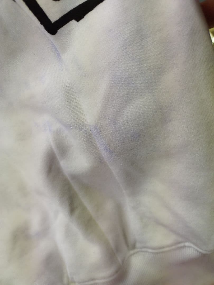 VERSACE ロゴトレーナー ホワイト 変色あり