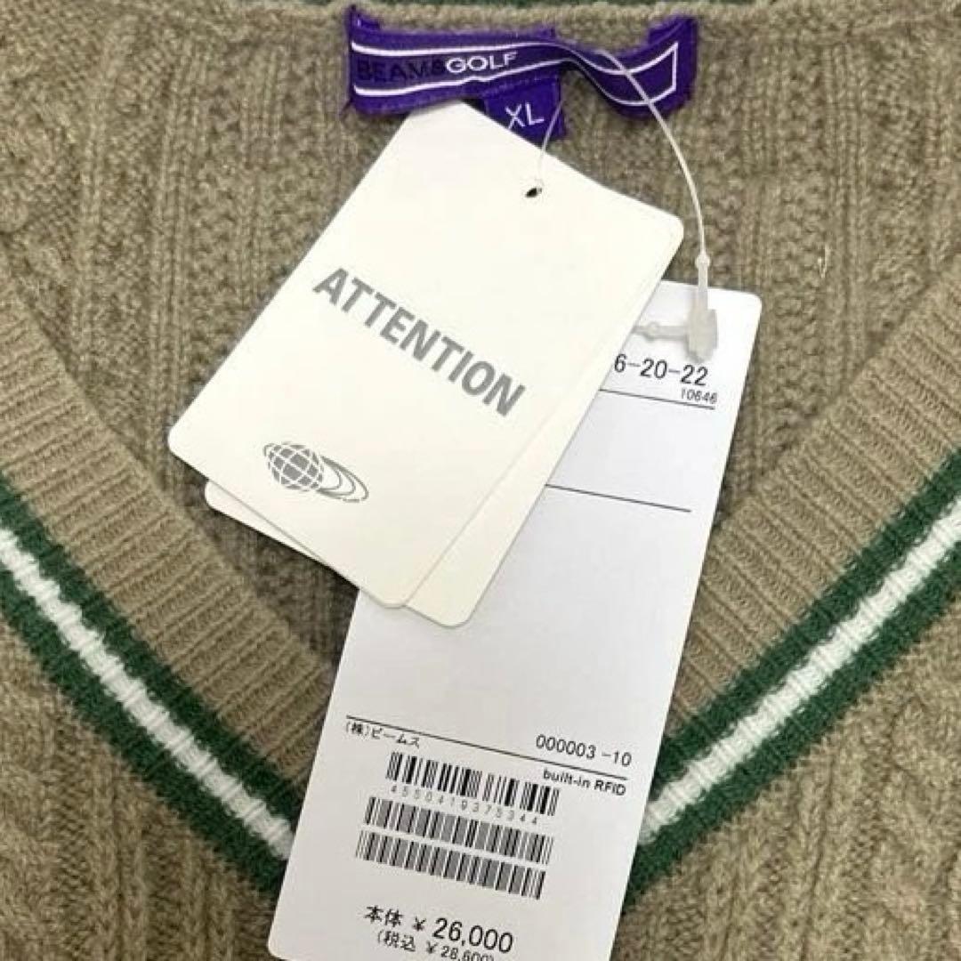 新品★BEAMS GOLF PURPLE LABEL / チルデンニットＸＬ