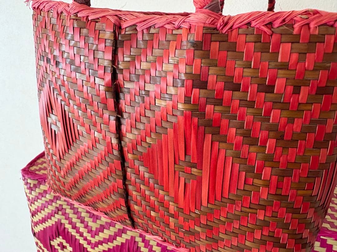 ピンク系収納ボックス２点セット ソカシ かごバスケット インテリア