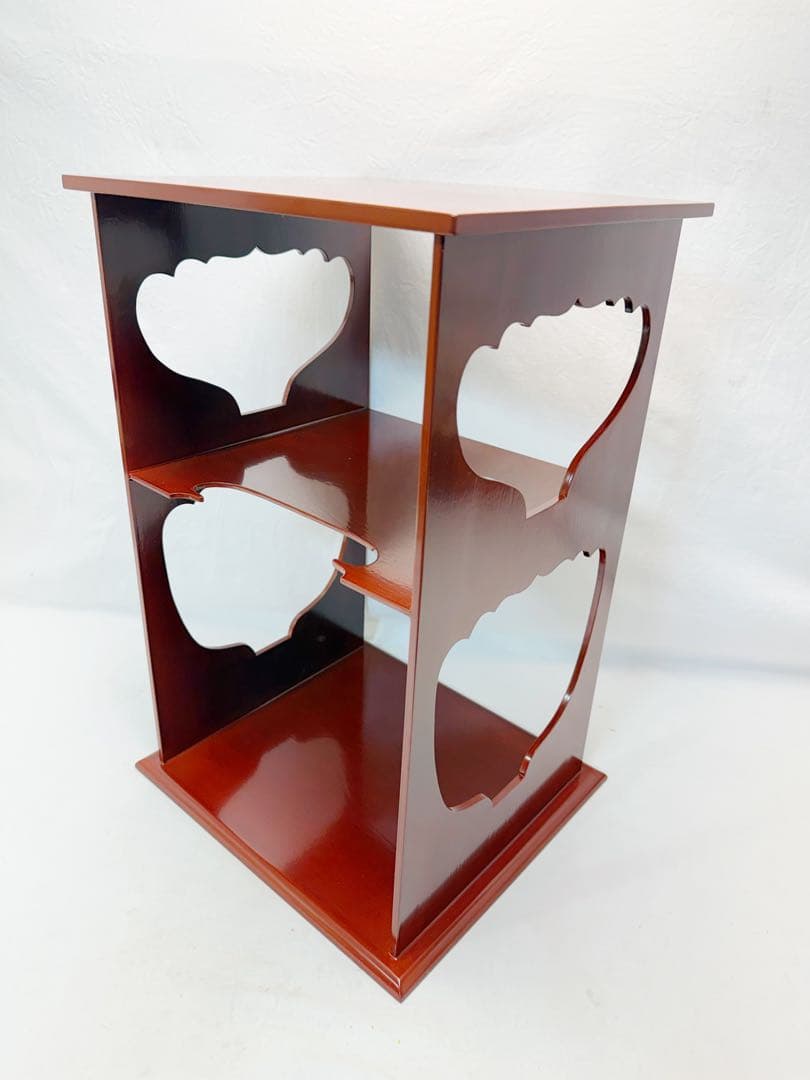 未使用 茶道具 能作 木製朱塗 紹鴎好 水指棚 共箱