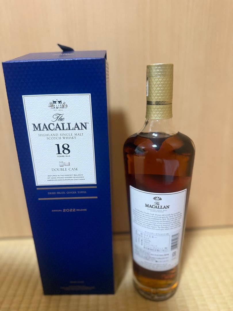 ウイスキー マッカランダブルカスク18年 43度　700ml 1本シングルモルト