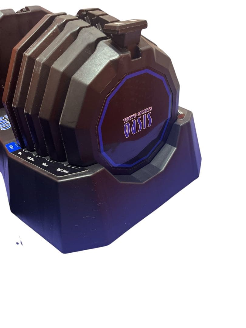 東急スポーツオアシス アジャスタブル ダンベル 22.5kg 可変式 1/2