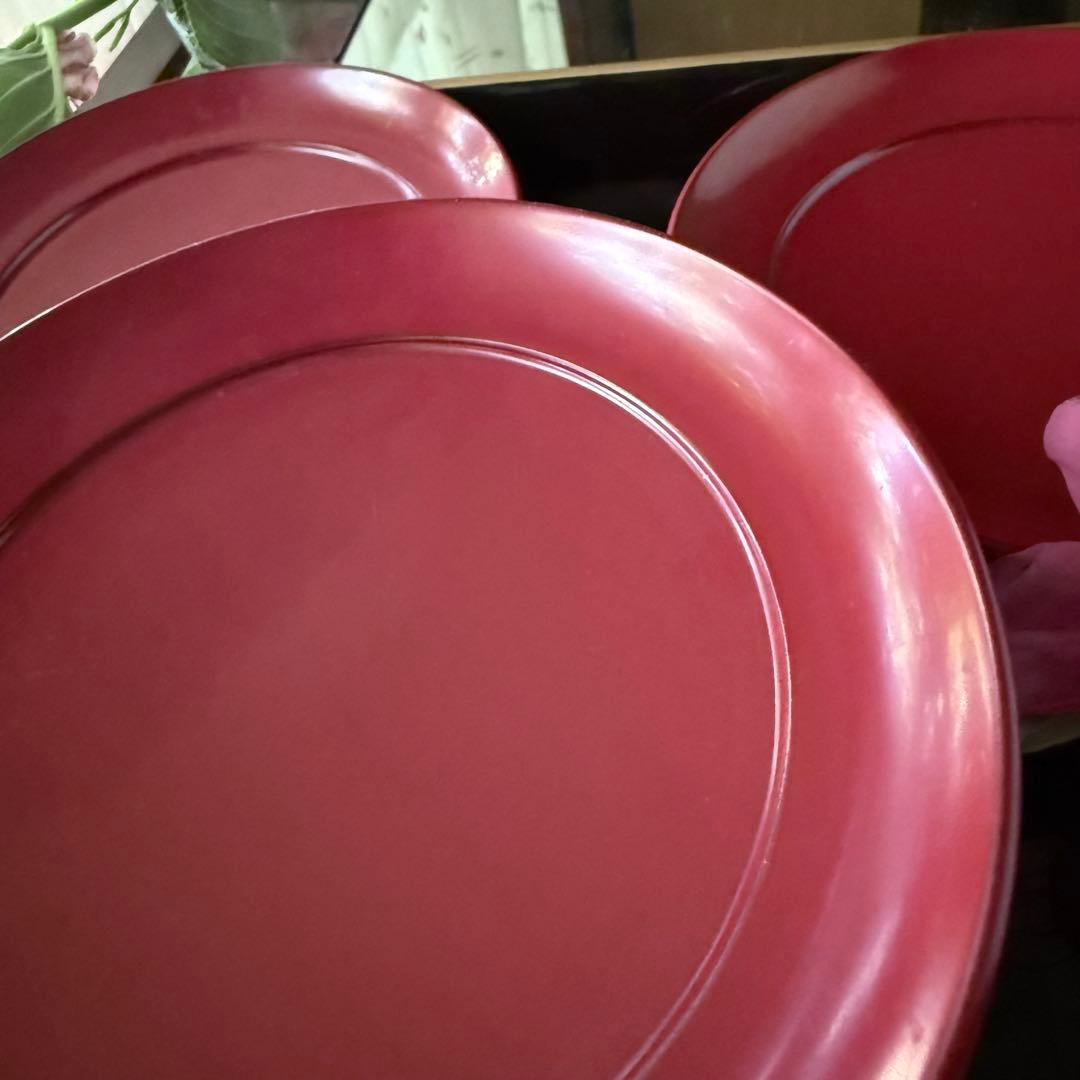 2168様感謝‼️愛蔵品渾身のJAPAN WAJIMA 輪島 塗師特製在銘椿皿5客