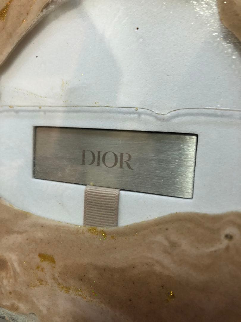 希少品 ディオール サンドアート 置き物 ロゴプレート ラメ砂 オブジェ