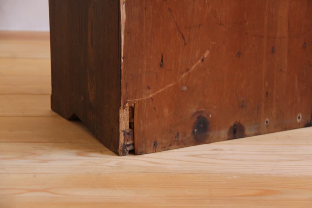 棚　2段　引き出し　木製　収納棚　古道具　古家具　ビンテージ　アンティーク