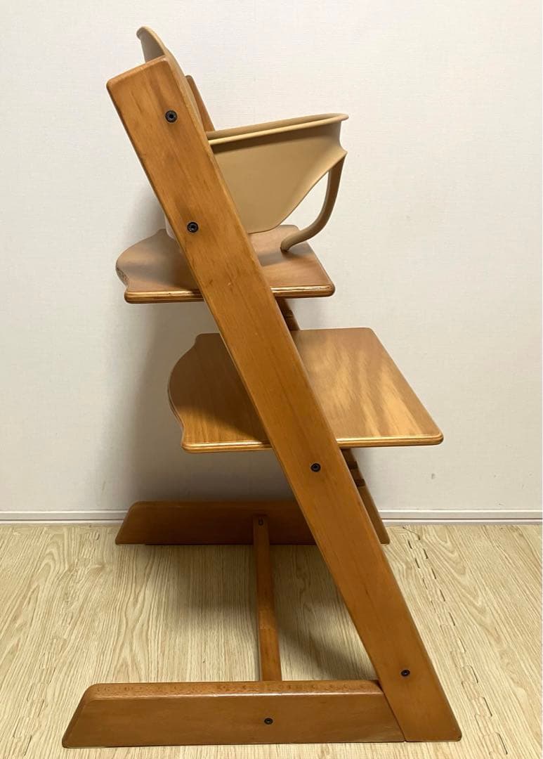 送料無料 ベビーガード付き ベビーチェア ストッケ トリップトラップ ナチュラル