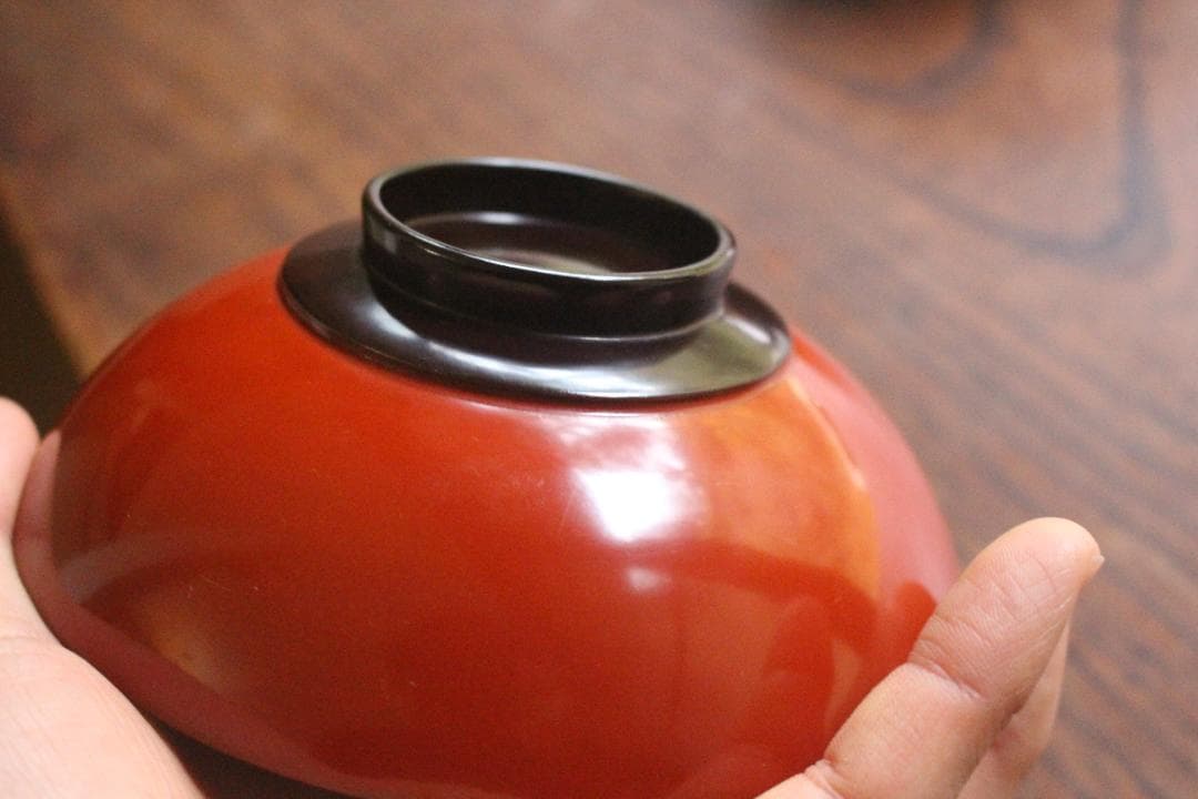 時代逸品！時代日の出塗に極上鶴沈金の映えるお椀2点（検輪島塗雑煮椀