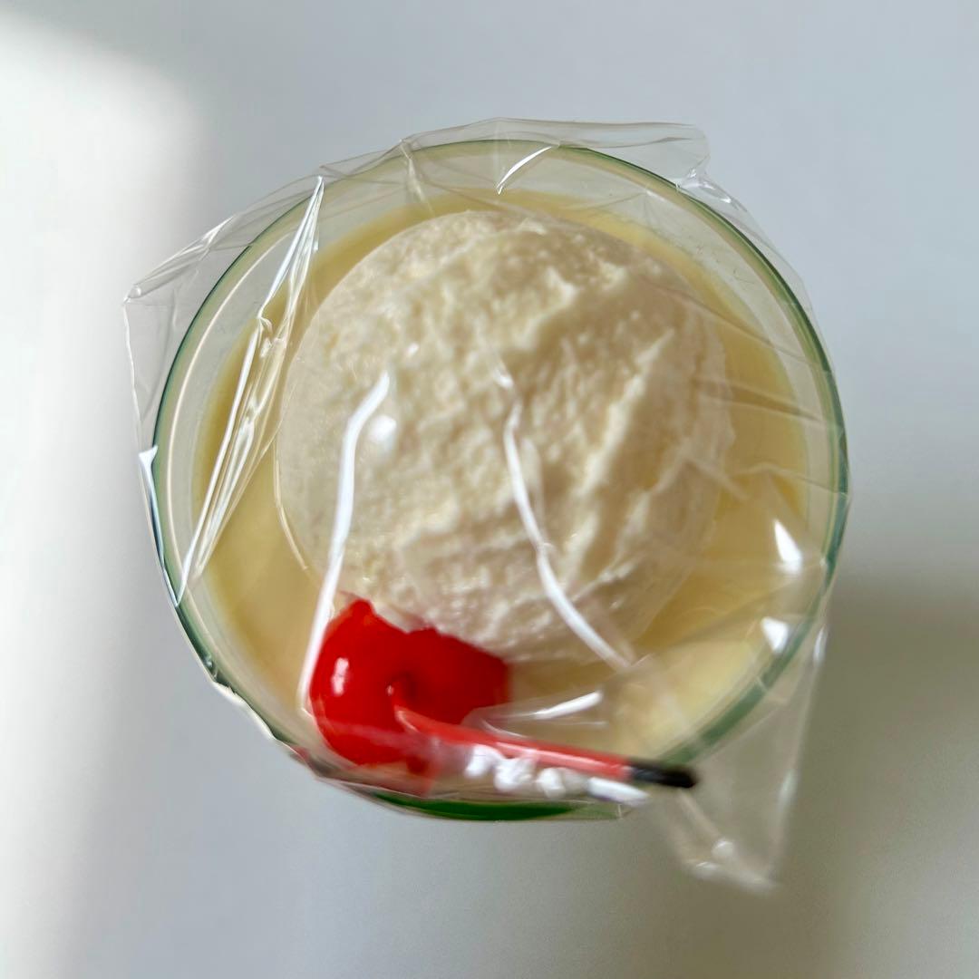 食品サンプル まいづる 実物大 クリームメロンソーダ チェリー付き グラス付き