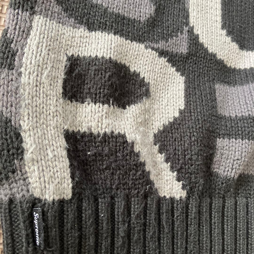 Supreme ロゴニットセーター ブラック シュプリーム ニット セーター