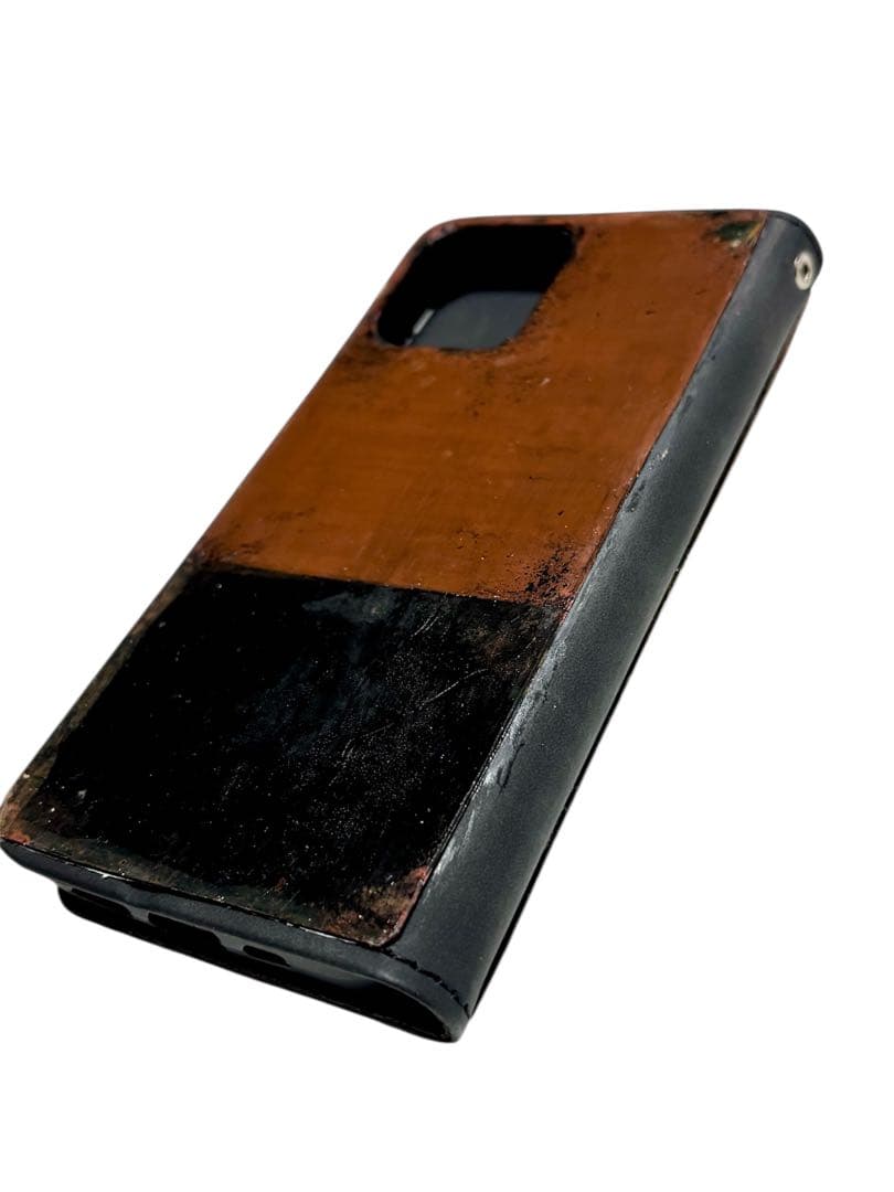 スチームパンクスペースギアBBさび塗装強化プレート手帳型ハンドメイドスマホケース