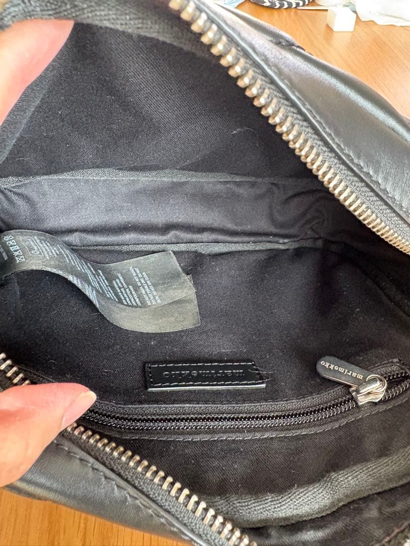 マリメッコ　Soft Gratha Kivet レザーショルダーバッグ