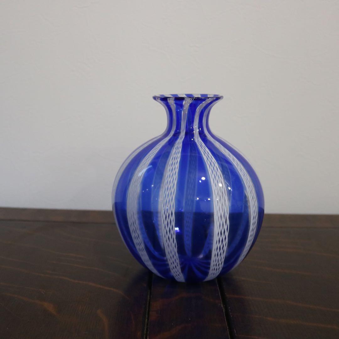 【MURANO】ムラーノ 花瓶 フラワーベース　ヴェネチアングラス　ガラス工芸