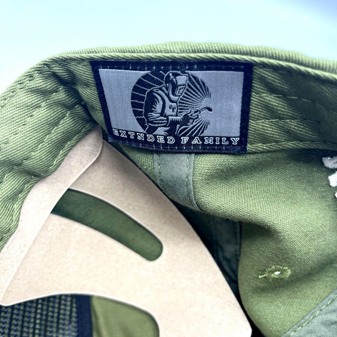★新品タグ付き★Extnded Family EF ロゴ刺繍 キャップ カーキ