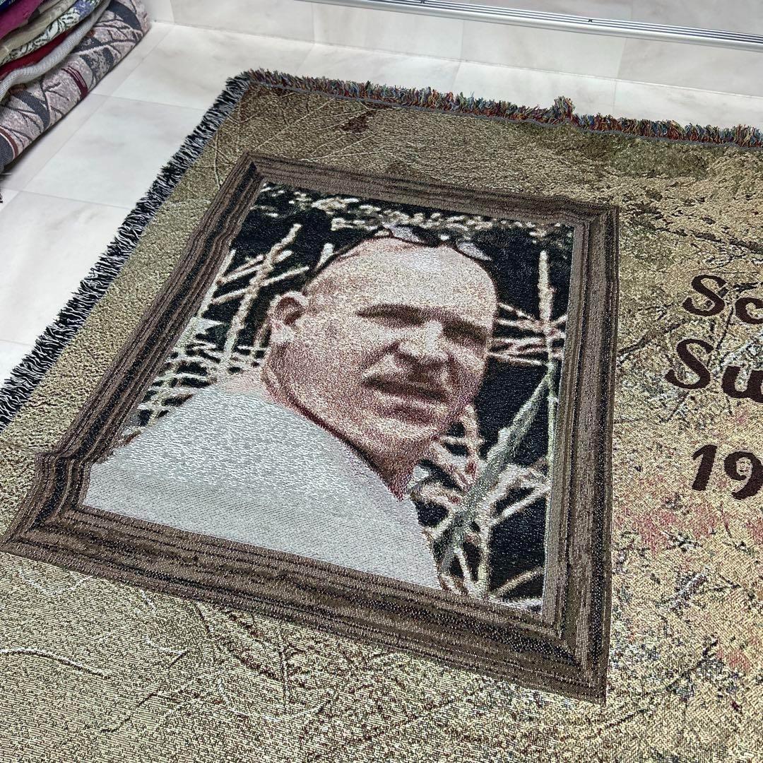 人物　マルチカバー　ソファーカバー　ヴィンテージラグ　185x133