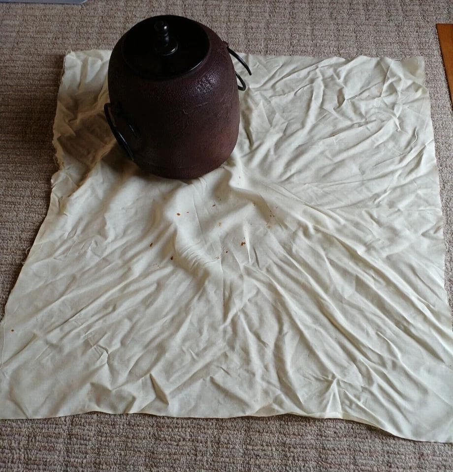 アンティーク　茶釜　鋳鉄釜　佐藤淨清 作　工芸品