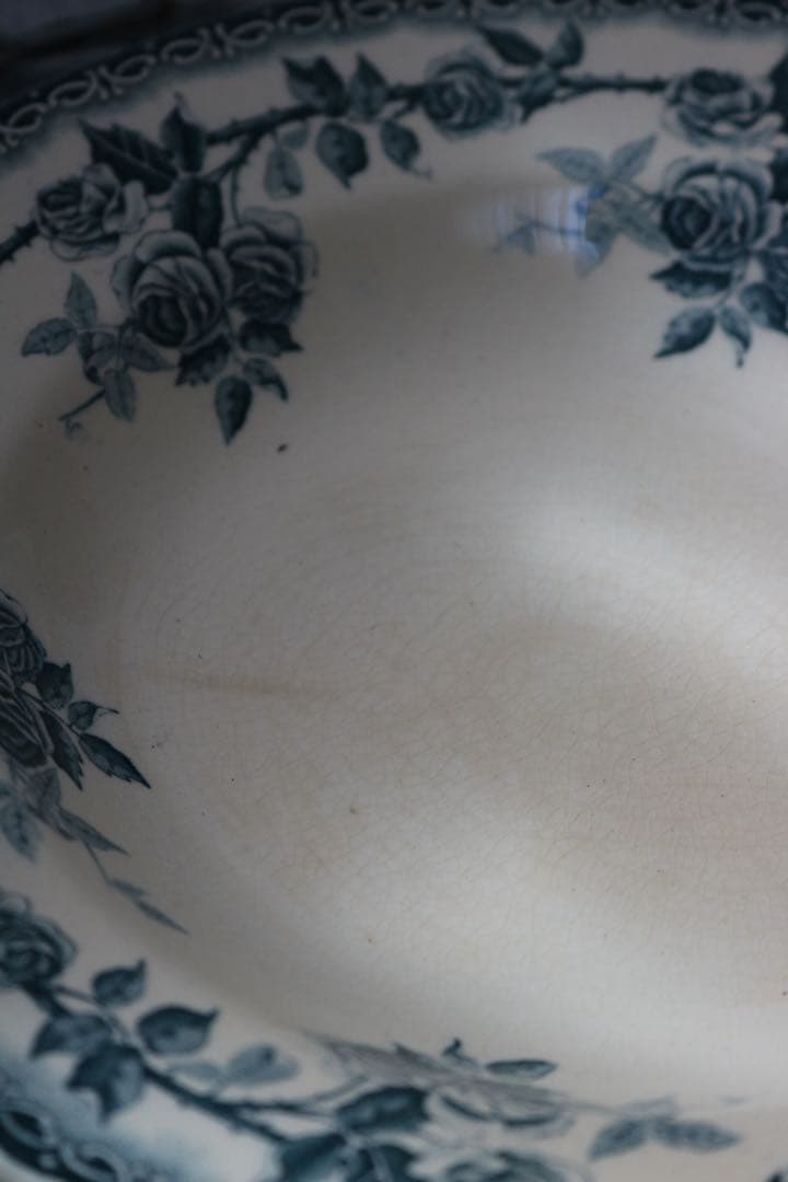 ショワジー ル ロワ フランス アンティーク 大輪ばらモチーフのお皿