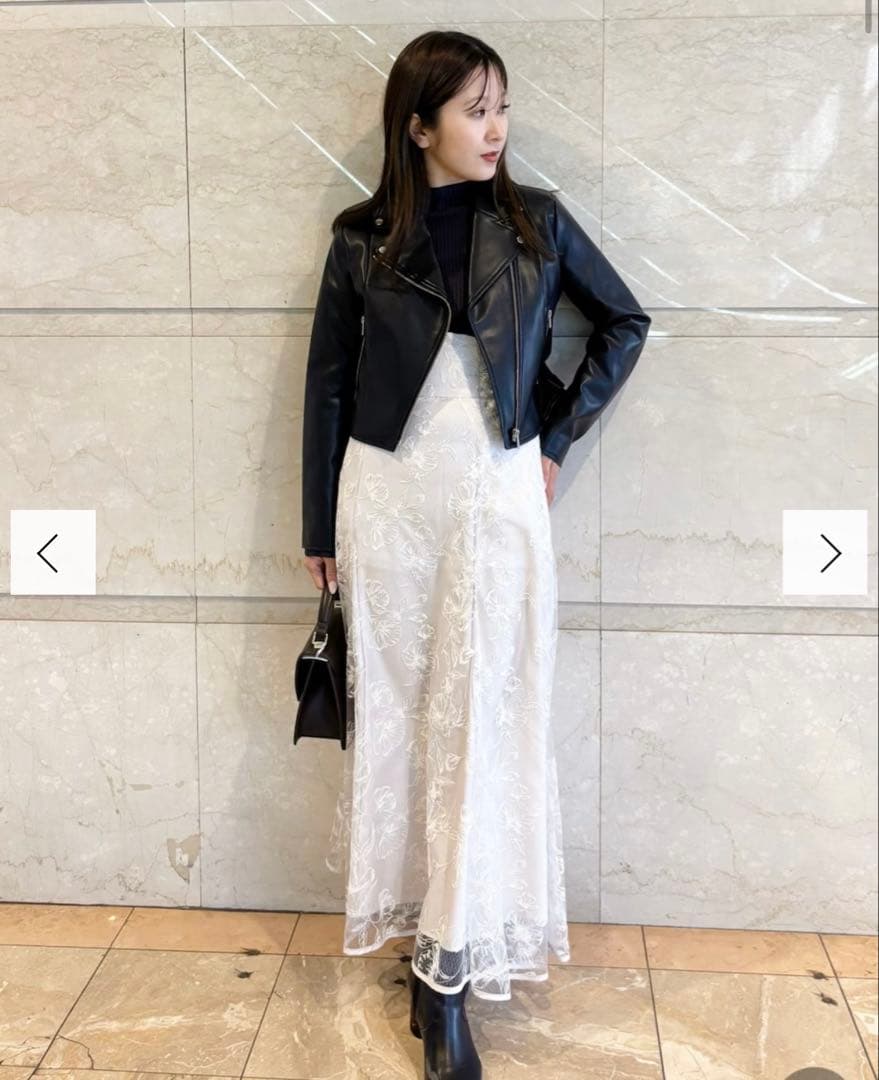 MERCURYDUO フェイクレザーコンパクトライダースジャケット