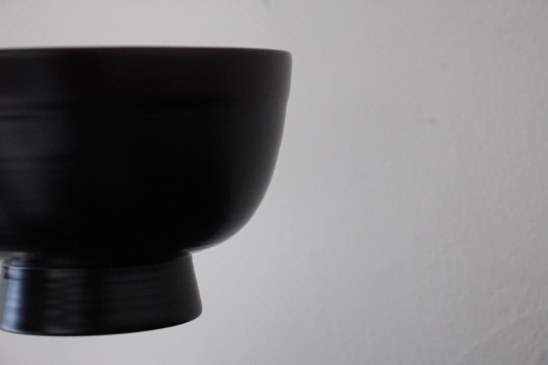 未使用　塗師　佐川泰正　筋挽大椀　黒　お椀