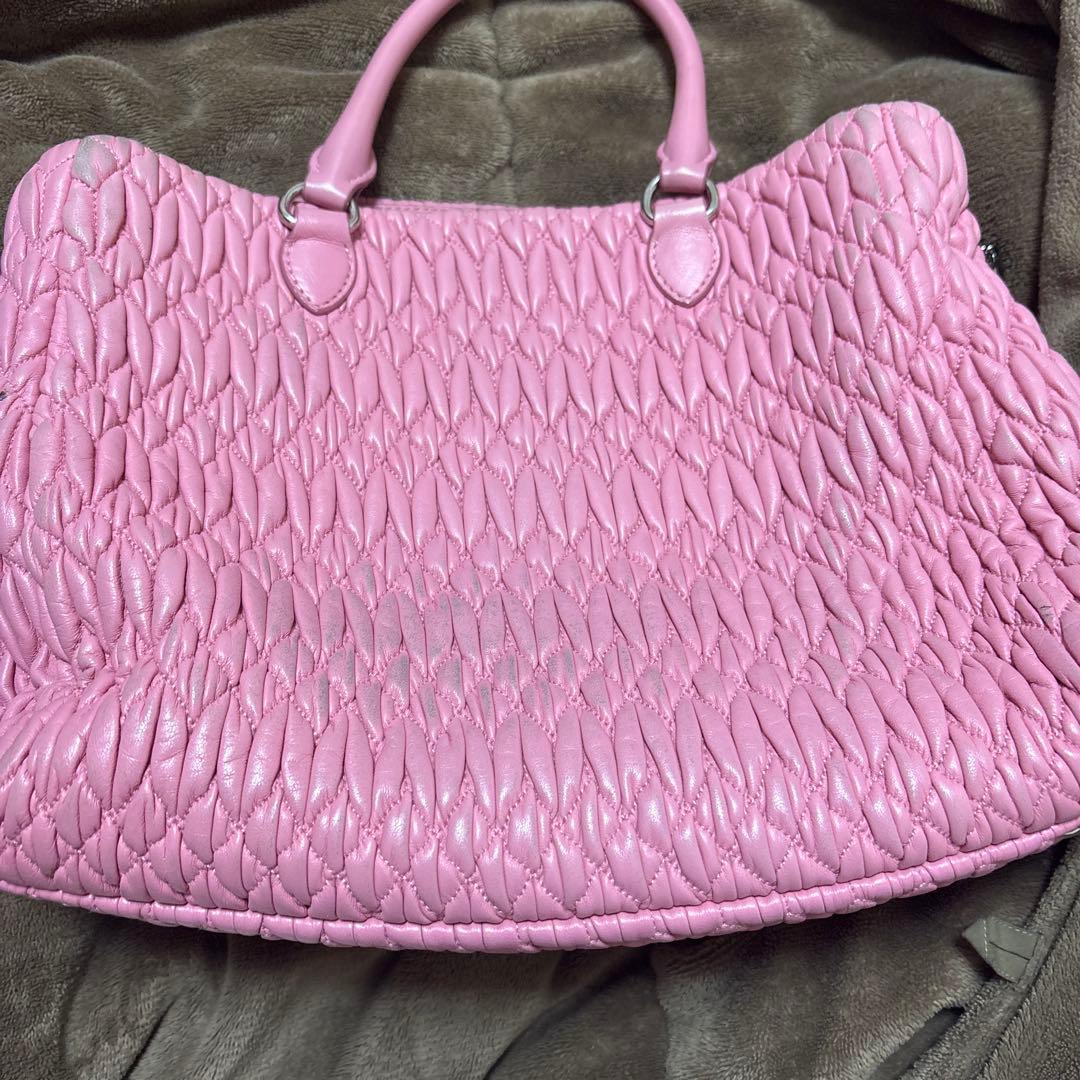 早い者勝ち MIUMIU マテラッセ　ナッパクリスタル　ピンク　2way