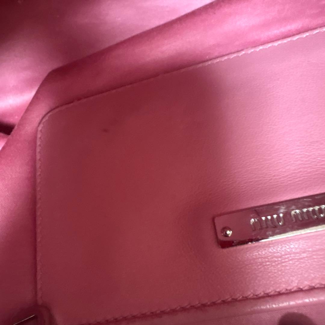 早い者勝ち MIUMIU マテラッセ　ナッパクリスタル　ピンク　2way