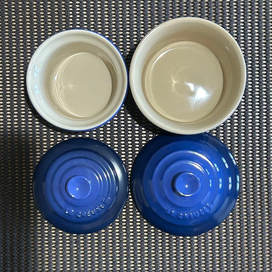 ルクルーゼ　ストーンウェア　　赤　青セット　12点