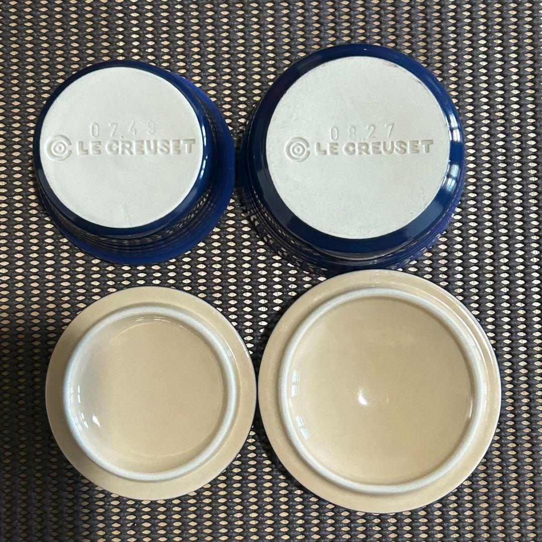 ルクルーゼ　ストーンウェア　　赤　青セット　12点