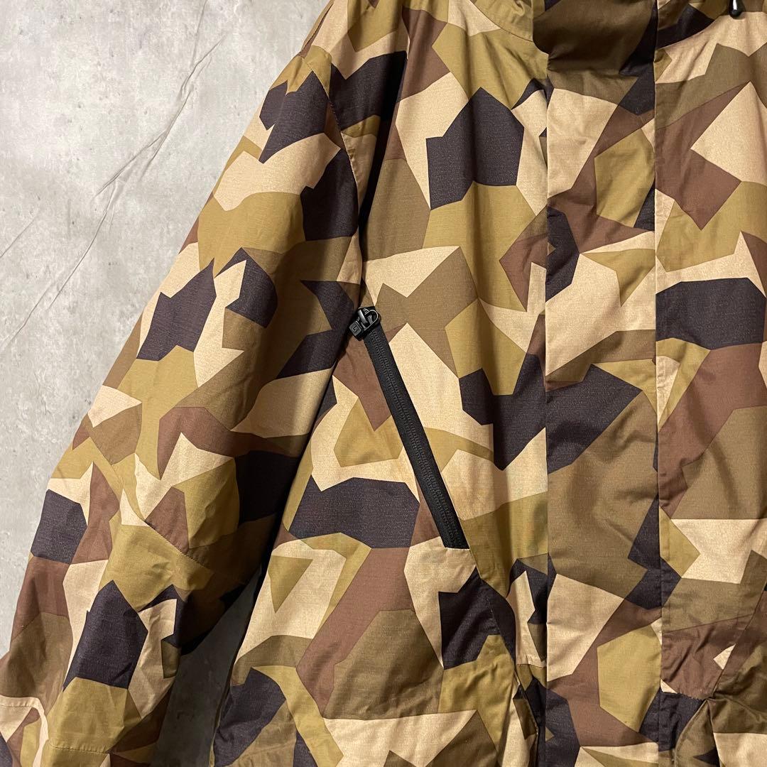 Burtonバートンスキーウェアスノーボードジャケットパーカー茶色ベージュカモ柄