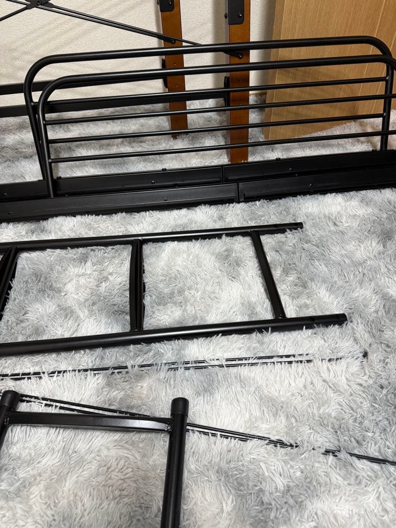 【RASIK】ロフトベッド Secreteミドルタイプ　ブラウン✖️ブラック