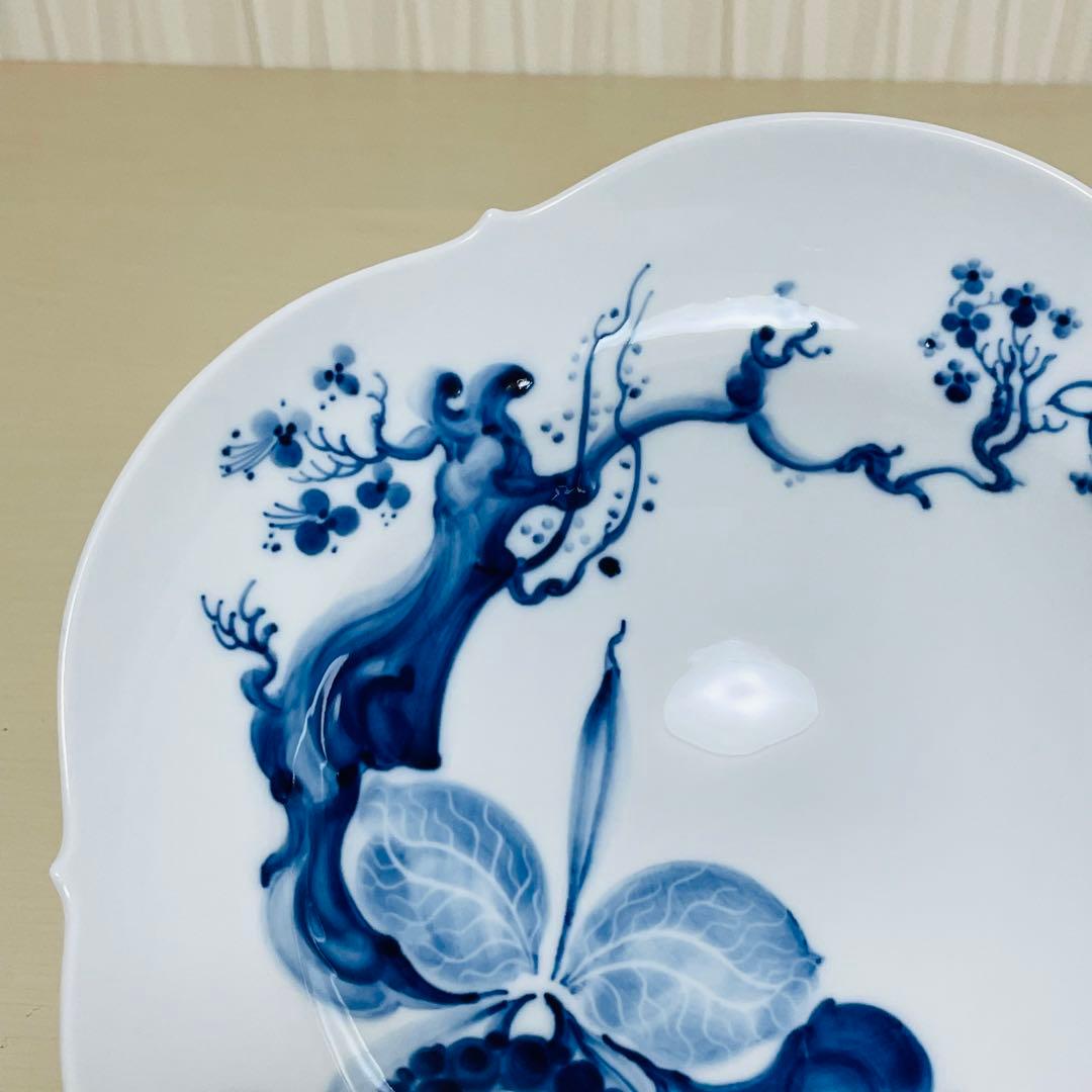 未使用 Meissen マイセン ブルーオーキッド スーププレート 深皿