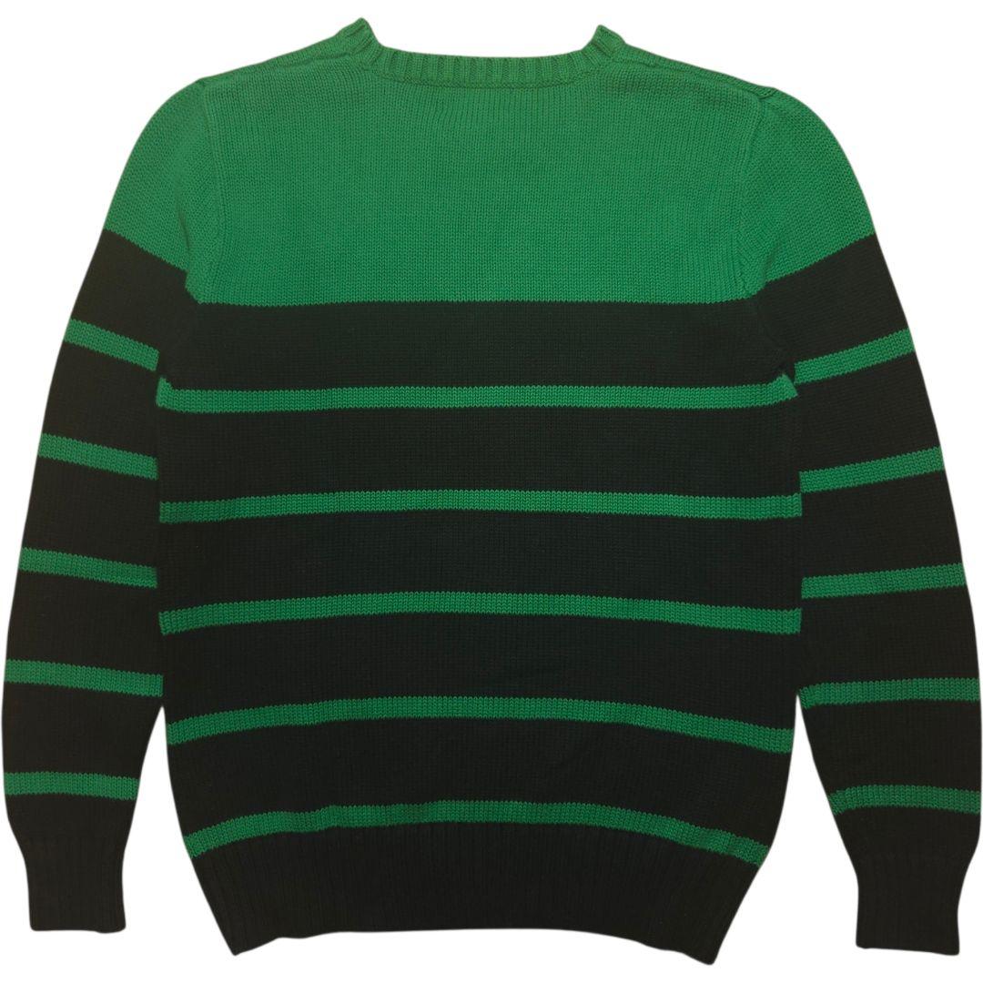 良色　ポロラルフローレン　ボーダーニットセーター　ワンポイント刺繍　POLO