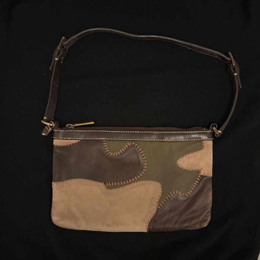 DOLCE & GABBANA アーカイブ 迷彩 スエード レザーバッグ