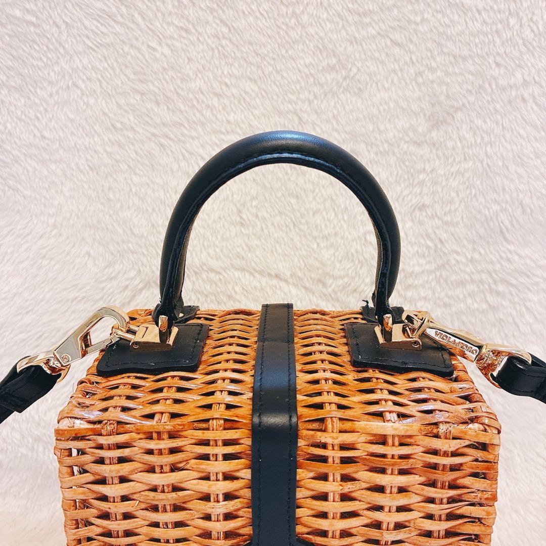 ヴィオラドーロ　2WAY　ターンロック　ラタン　牛革　ショルダーバッグ　MIRO